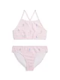 POLO RALPH LAUREN KIDS Polo Pony embroidered two-piece swimsuit - Pink