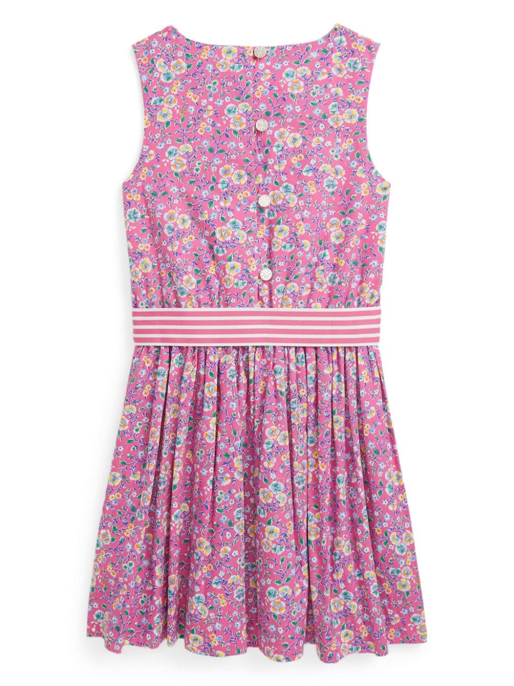 Shop Ralph Lauren Floral-print Cotton Dress In Pink