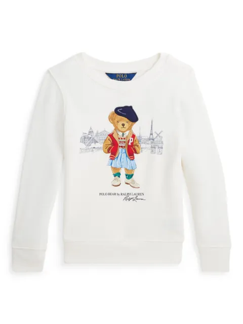 Ralph Lauren Kids sudadera con estampado Polo Bear