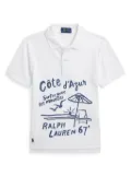 POLO RALPH LAUREN KIDS printed polo shirt - White