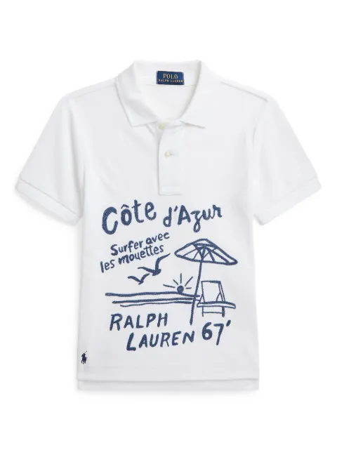 POLO RALPH LAUREN KIDS printed polo shirt 