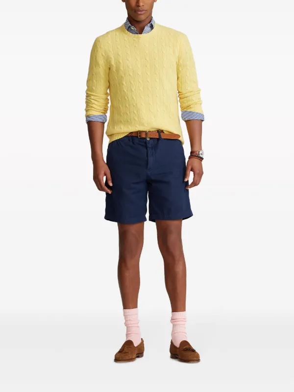 Polo Ralph Lauren Maritimes cotton-linen Shorts | Blue | FARFETCH