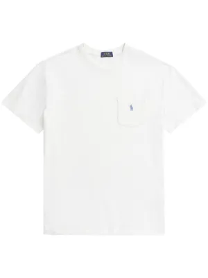 Polo Ralph Lauren embroidered-logo T-shirt | White | FARFETCH