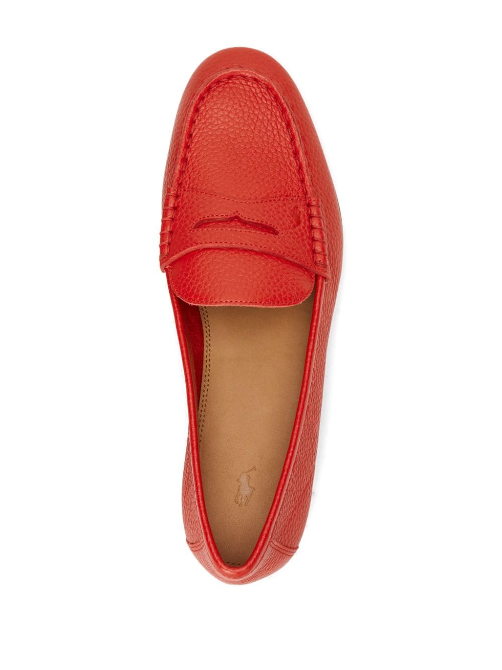Shop Polo Ralph Lauren Leather Penny Loafers In Red