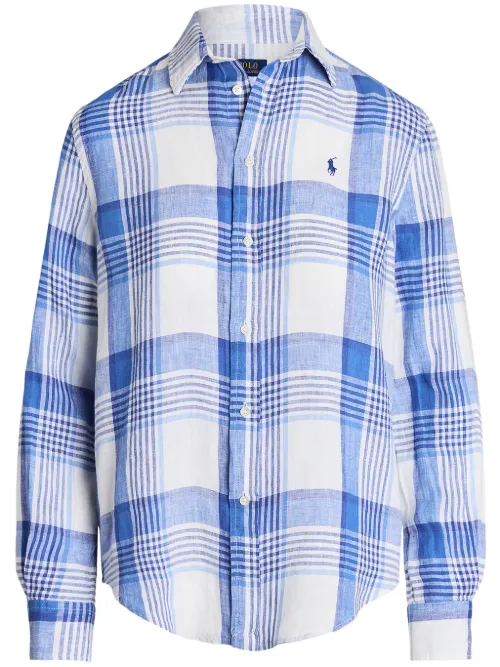 Chemise en lin à carreaux - Polo Ralph Lauren - Modalova