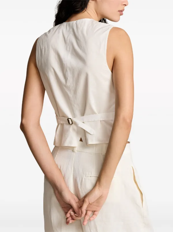 Polo Ralph Lauren Pauline cotton-linen Vest | Neutrals Polo Ralph Lauren Pauline cotton-linen Vest | Neutrals