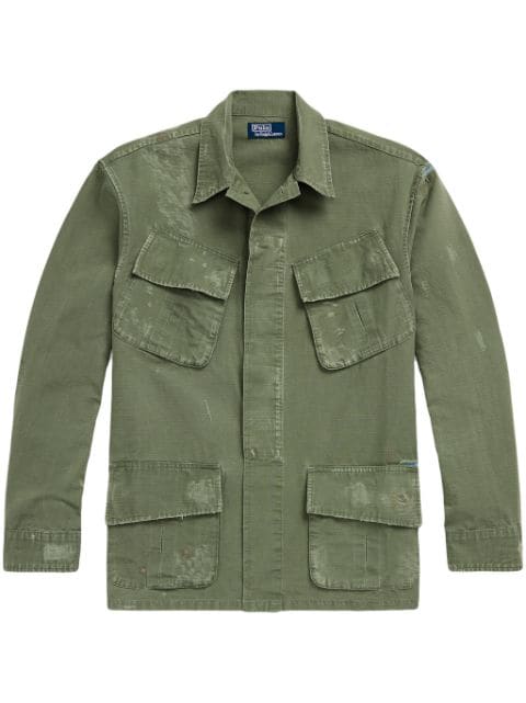 Polo Ralph Lauren distressed cotton shirt jacket