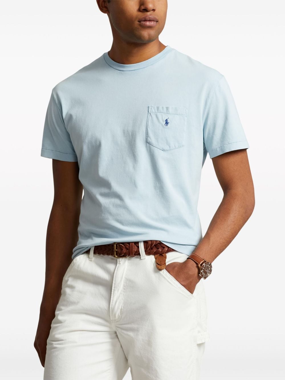 Shop Polo Ralph Lauren Polo Pony Short-sleeve T-shirt In Blue