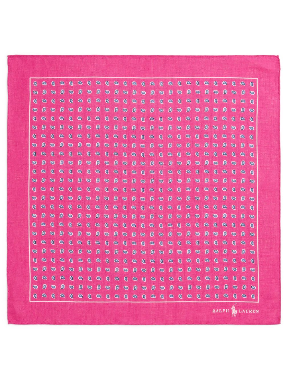 Polo Ralph Lauren Pine Linen Pocket Square In Pink