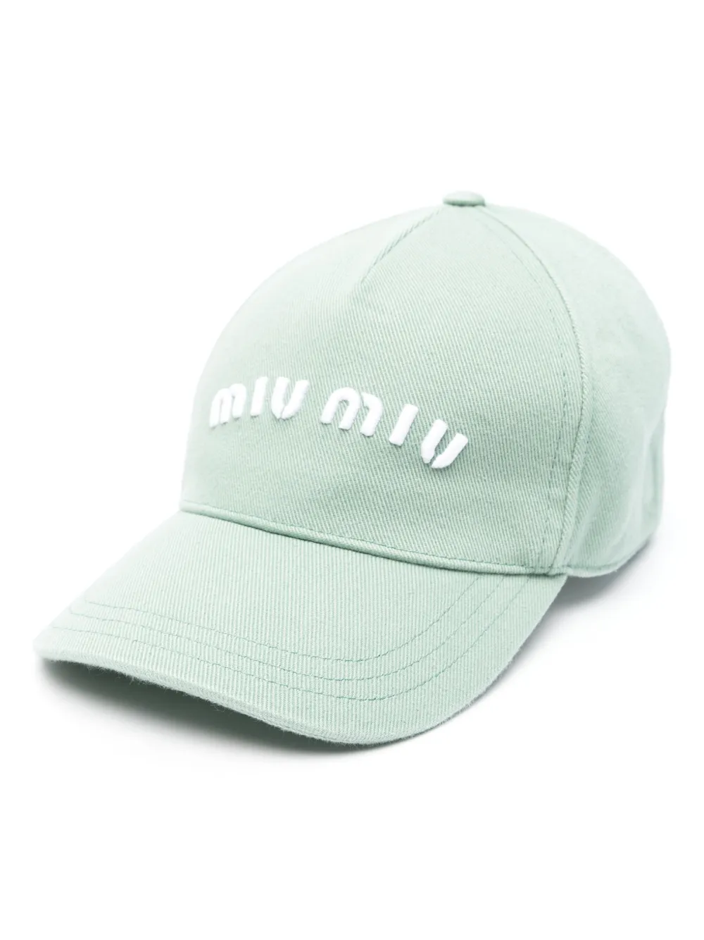 Miu Miu logo-embroidered Cotton Cap - Farfetch