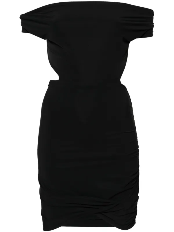 black 8 drawer double dresser Black Satin Cowl Neck Mini Dress | Dresses
