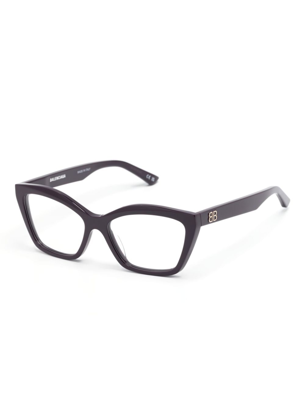 Shop Balenciaga Cat-eye Glasses In Violett