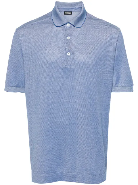Zegna playera tipo polo con efecto melange