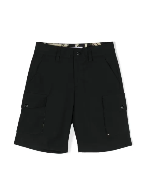 MSGM Kids studded-logo cargo shorts