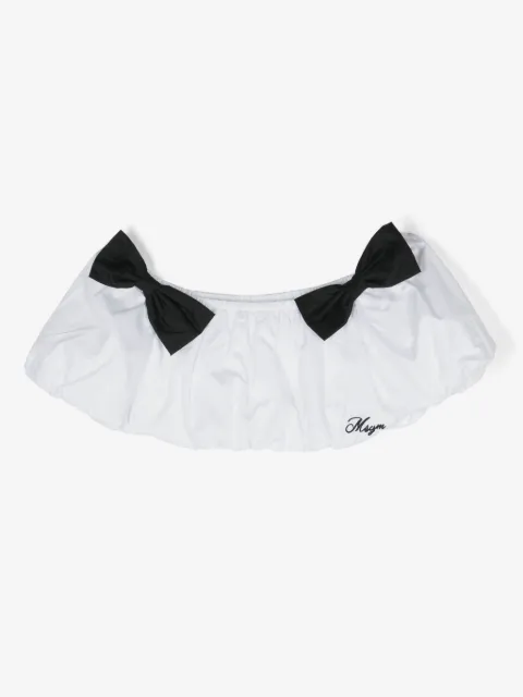 MSGM Kids top corto con detalle de moño