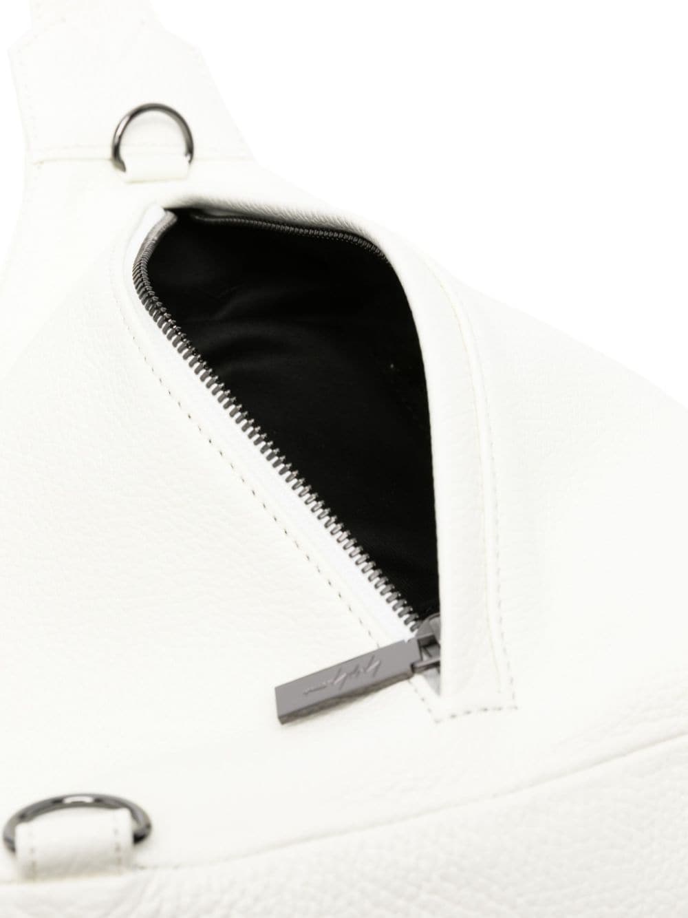 Shop Discord Yohji Yamamoto Small Y Leather Crossbody Bag In White