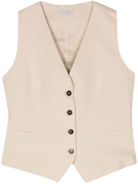 Antonelli V-neck buttoned waiscoat