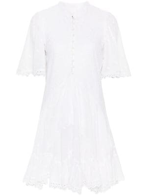 White Cotton Slip With Broderie Anglaise Trim To The Hem
