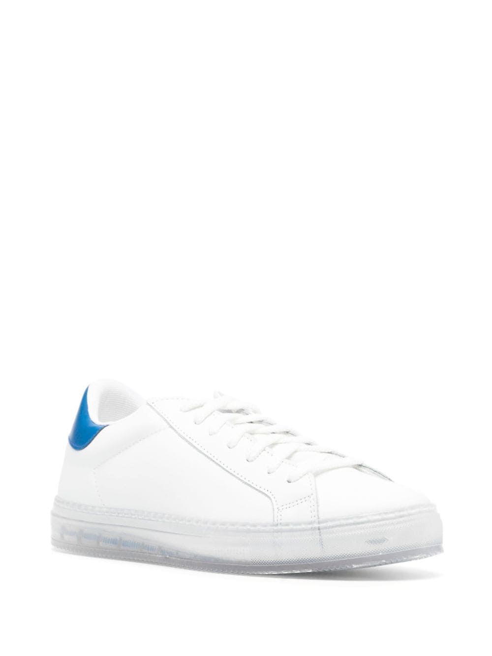 Shop Kiton Transparent-sole Sneakers In White