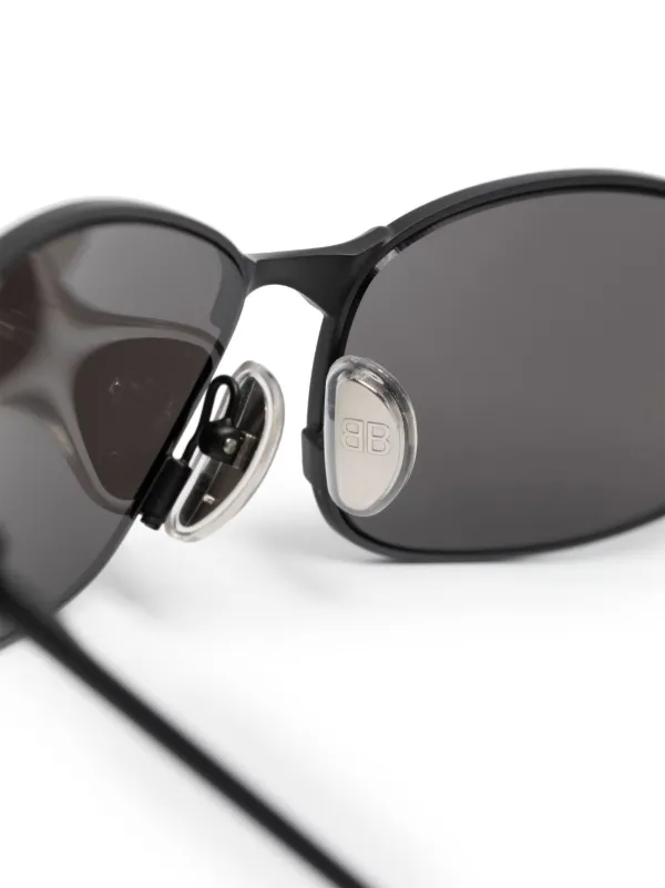 Balenciaga Eyewear BB0336S oval-frame Sunglasses | Black | FARFETCH