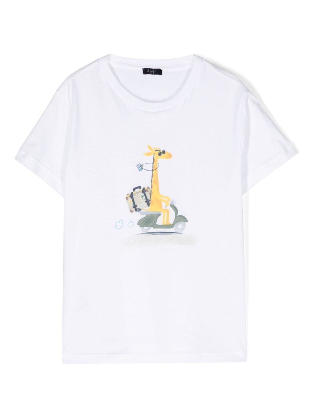 Il Gufo Kids' Illustration-print Cotton T-shirt In White
