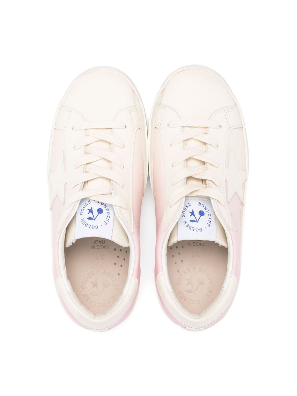 Shop Golden Goose X Bonpoint Leather Sneakers In Pink
