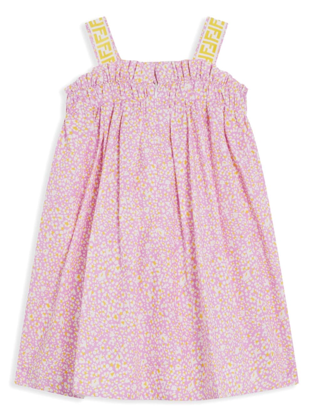Shop Fendi Animal-print Cotton Dress In Pink