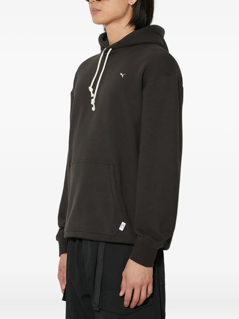PUMA Hoodie met geborduurd logo Zwart