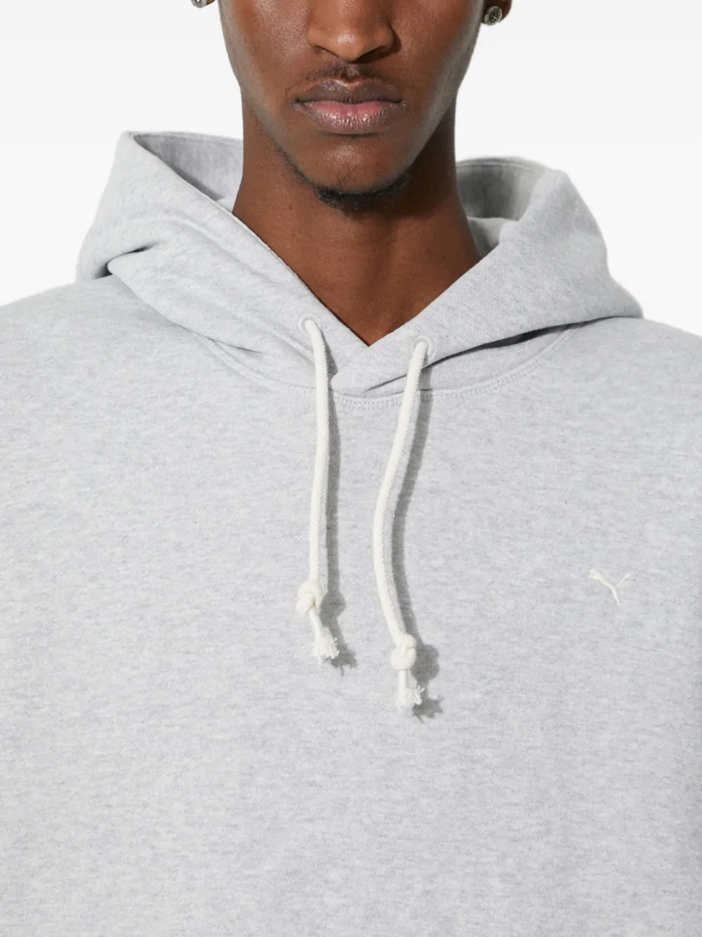PUMA Hoodie met geborduurd logo Grijs