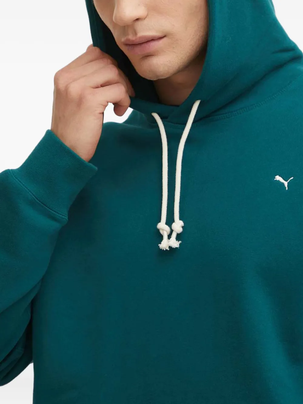 PUMA Hoodie met geborduurd logo Groen