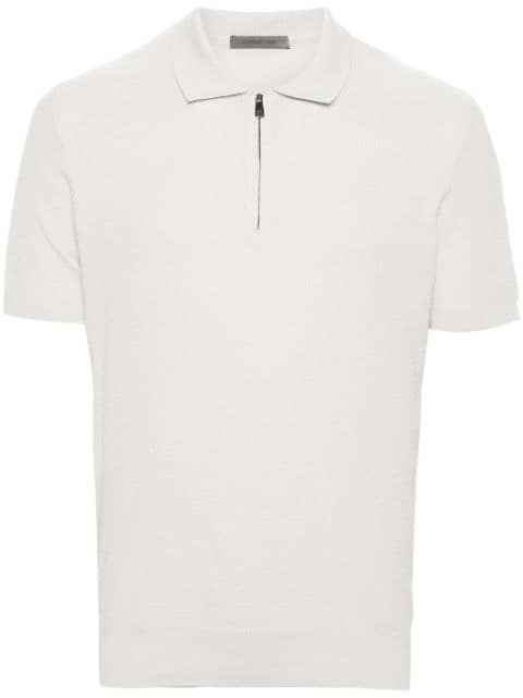 Corneliani purl-knit cotton polo shirt