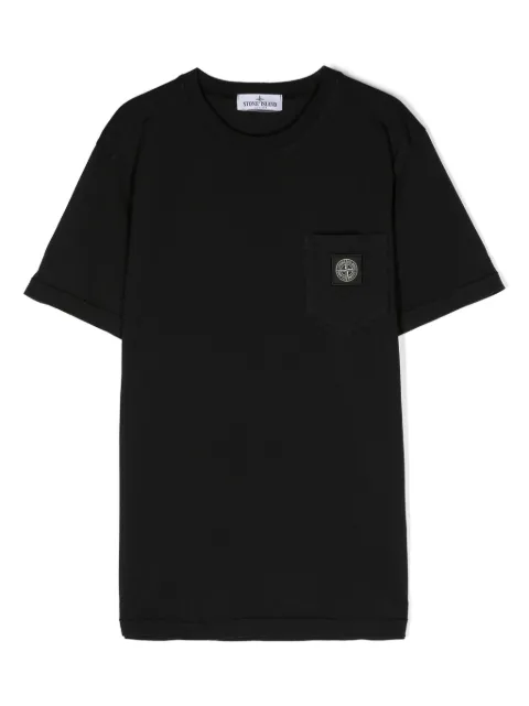Stone Island Junior Compass-patch cotton T-shirt