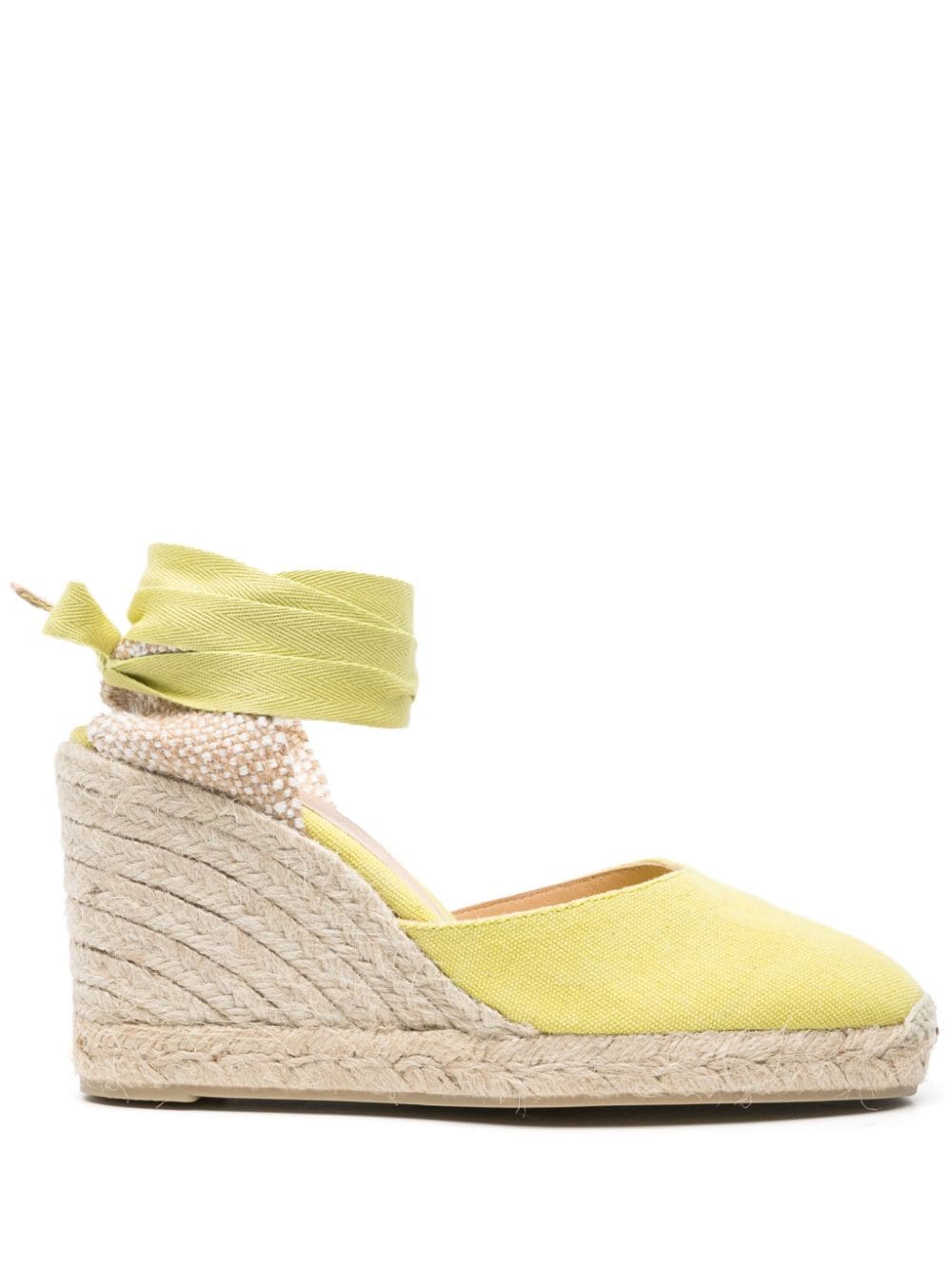 Castaã±er Carina 70mm Wedge Espadrilles In Green