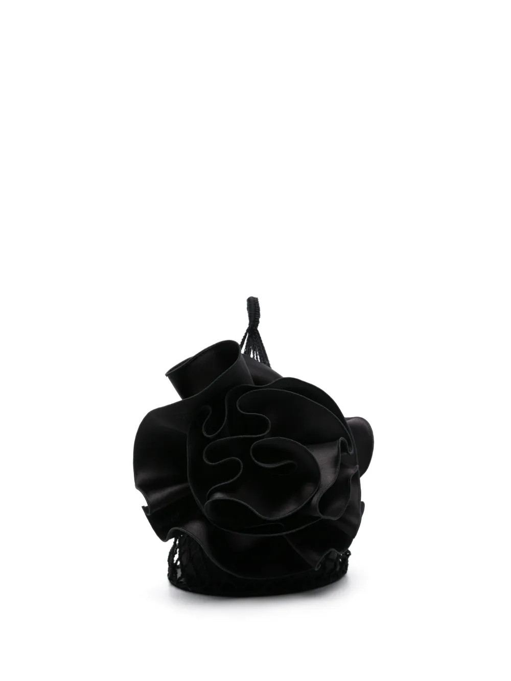 Magda Butrym Small Devana Crochet Top Handle Bag In Black