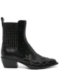 Golden Goose stud-embellished leather boots - Black