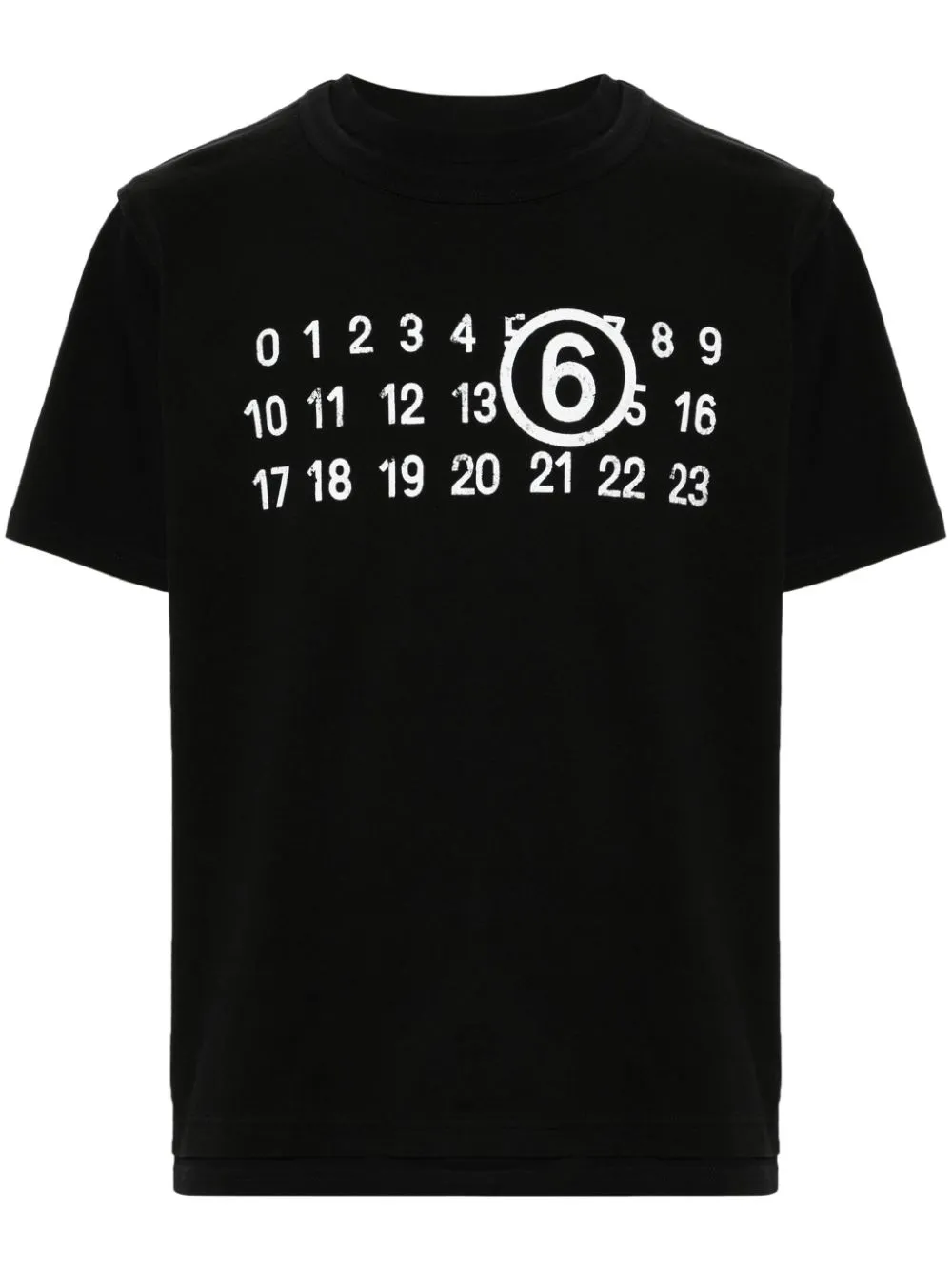 MM6 MAISON MARGIELA NUMBERS-MOTIF COTTON T-SHIRT