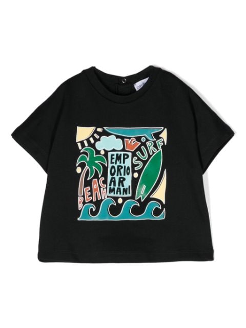 Emporio Armani Kids graphic-print cotton T-shirt  