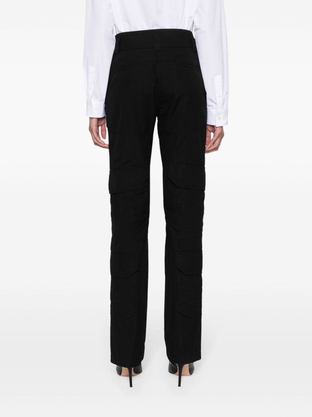 Shop Givenchy Fine-check-pattern Cargo Trousers In Black