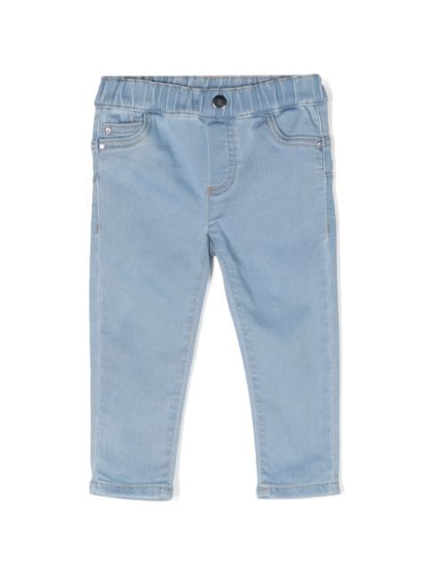 Liu Jo Kids rhinestone-logo skinny jeans