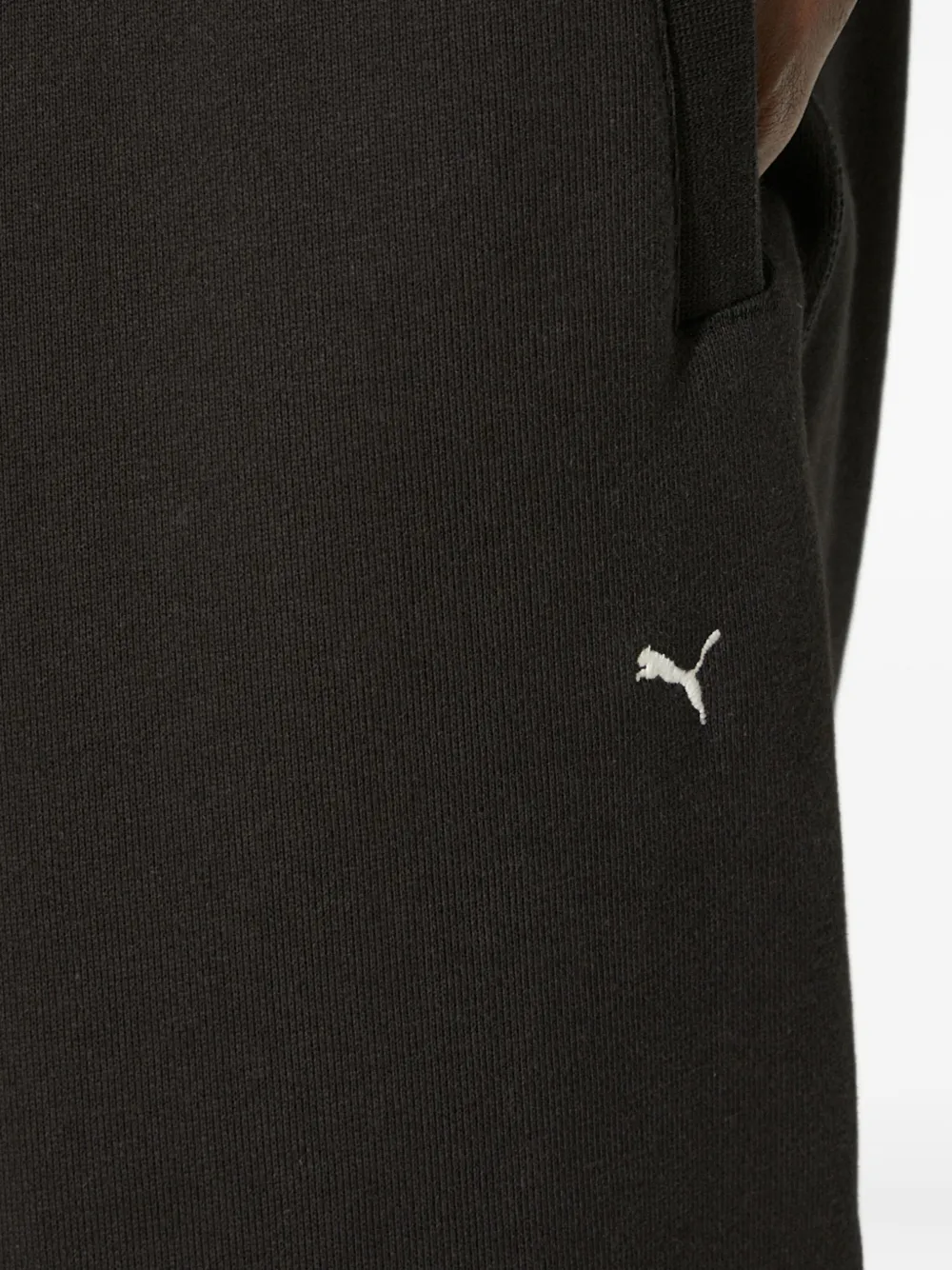 PUMA Broek met geborduurd logo Zwart
