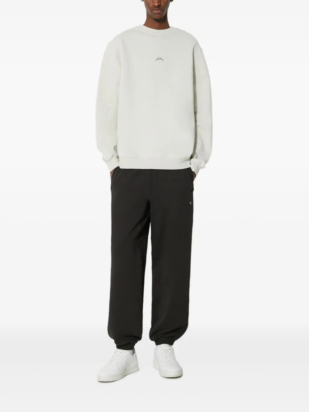 PUMA Broek met geborduurd logo - Zwart