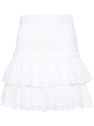 Isabel marant draped discount ruffle white skirt