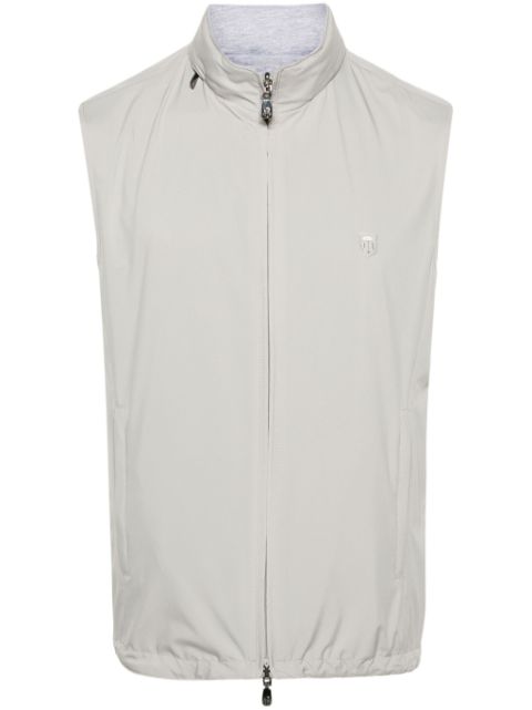 Corneliani reversible logo-embroidered gilet