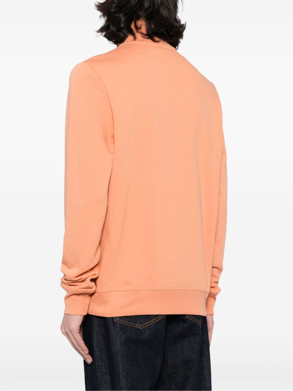 PS Paul Smith Katoenen sweater met zebrapatch en halve rits Oranje