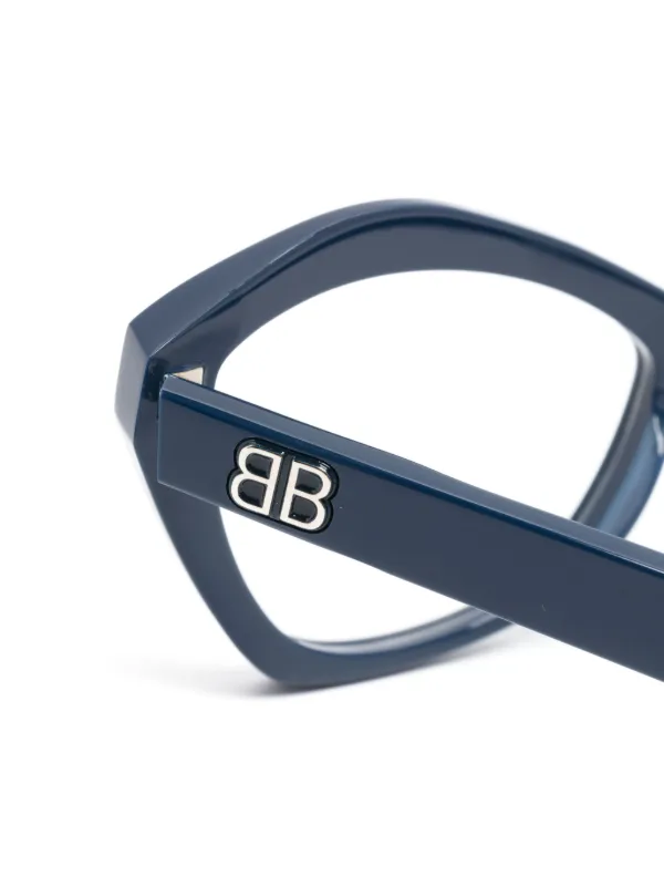 Balenciaga Eyewear BB0341O cat-eye Glasses | Blue | FARFETCH JO display picture 2