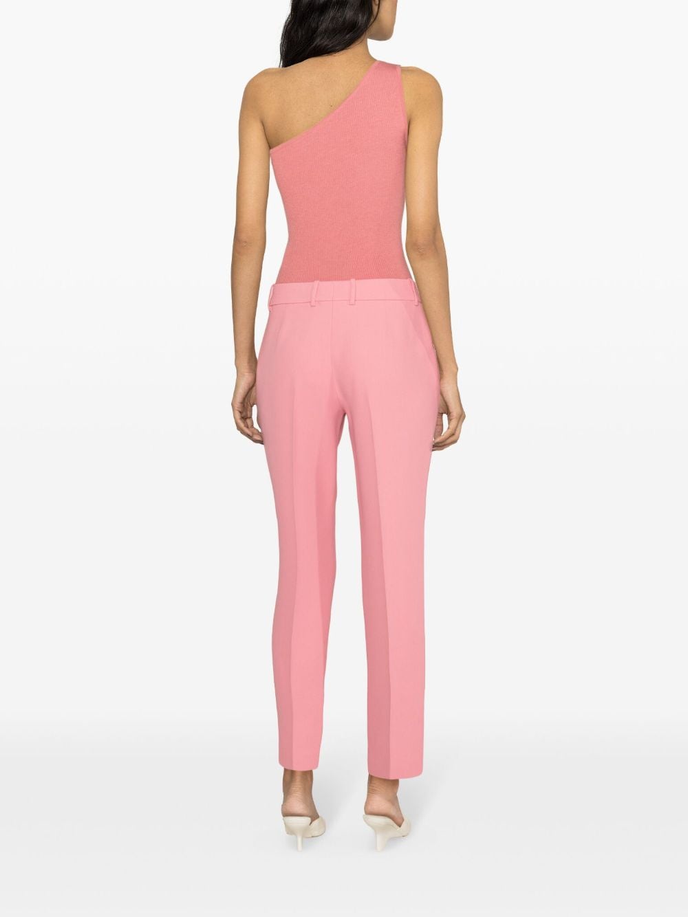 Shop Ermanno Scervino Mid-rise Tailored Trousers In Pink