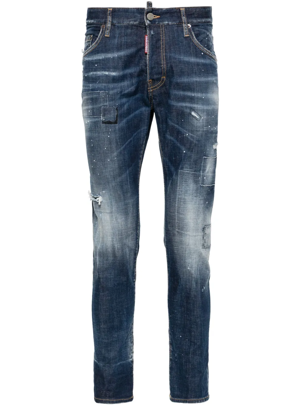 Dsquared2 Low-rise Skinny Jeans In Blue