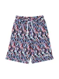 Missoni Kids geometric-print cotton shorts - Blue