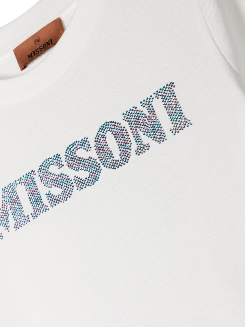 Missoni Kids Katoenen T-shirt met logo Wit