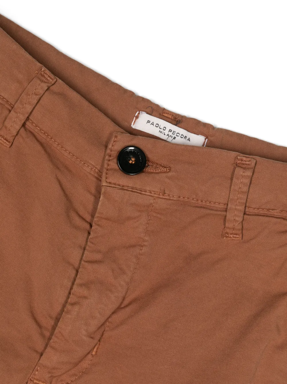 Paolo Pecora Kids Geplooide shorts Bruin